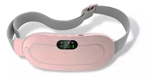 Massageador elétrico para cólicas menstruais com cinto vibratório e aquecedor para alívio da dor