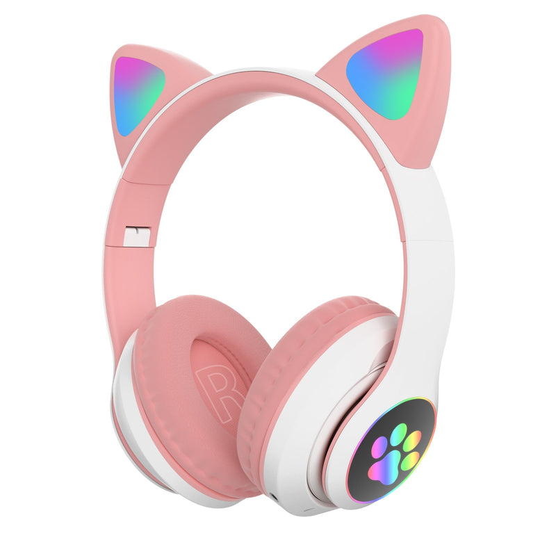 Headphone Bluetooth 5.0 Gatinho LED