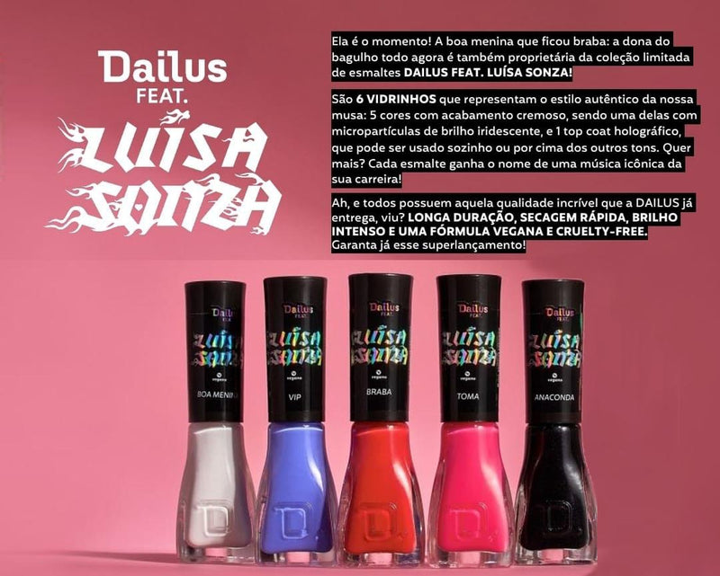 Kit c/ 5 Esmalte Coleção Luísa Sonza Dailus